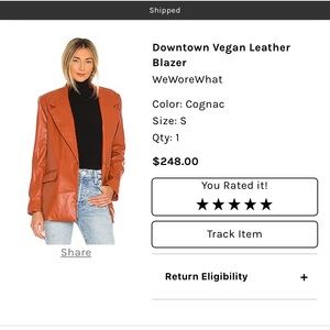 WeWoreWhat Vegan Leather Blazer